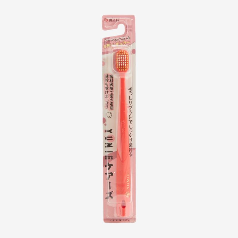 YUMIE由美枝48孔雙重潔柔牙刷軟毛（落英紅）1支裝