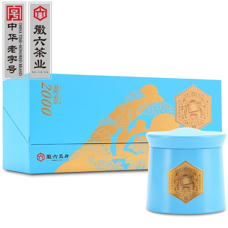 徽六特一六安瓜片安徽绿茶潜香2000礼盒装120g