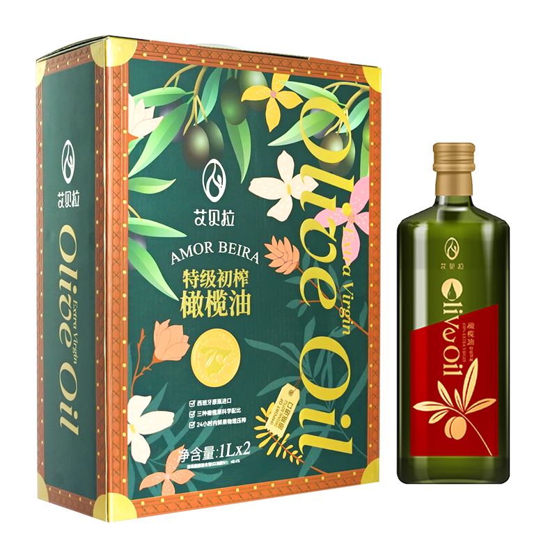 艾贝拉特级初榨橄榄油礼盒1L*2