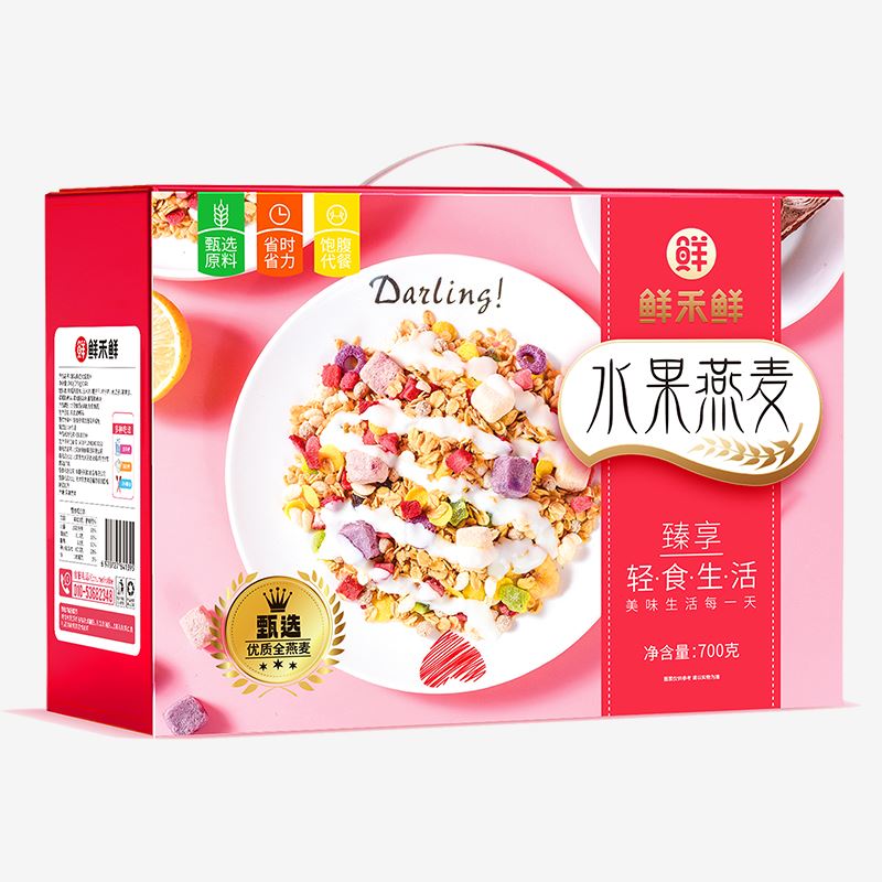 鲜禾鲜酸奶果粒烘焙燕麦礼盒