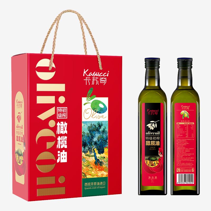 卡苏奇特级初榨橄榄油礼盒1000ml*2