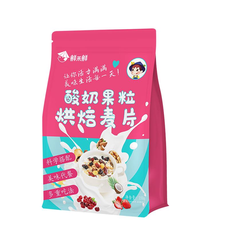 鲜禾鲜酸奶果粒烘焙燕麦袋装