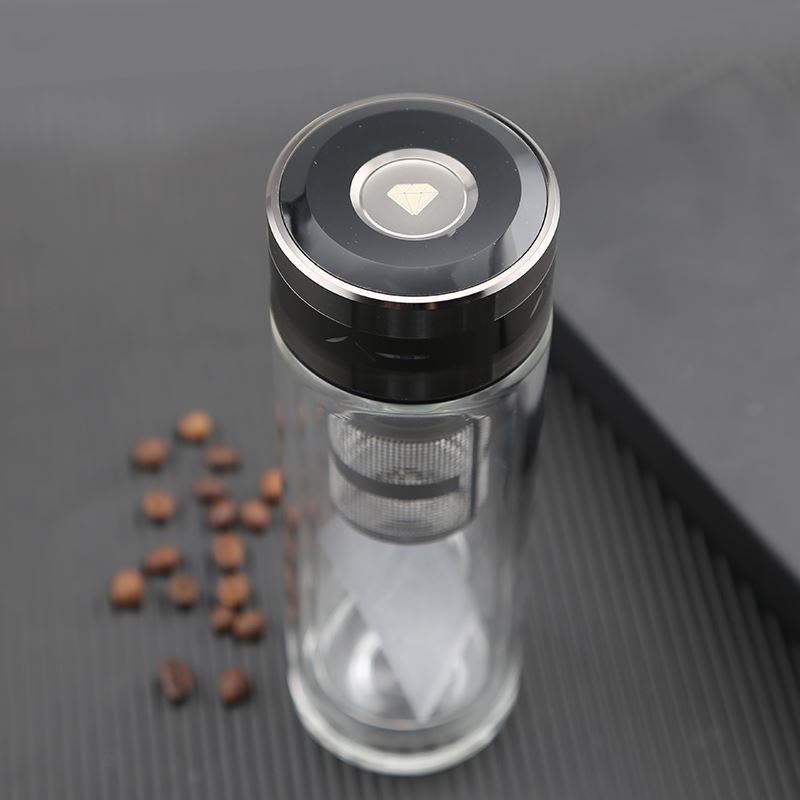 斯奈克1602双层玻璃杯耐高温茶水分离杯