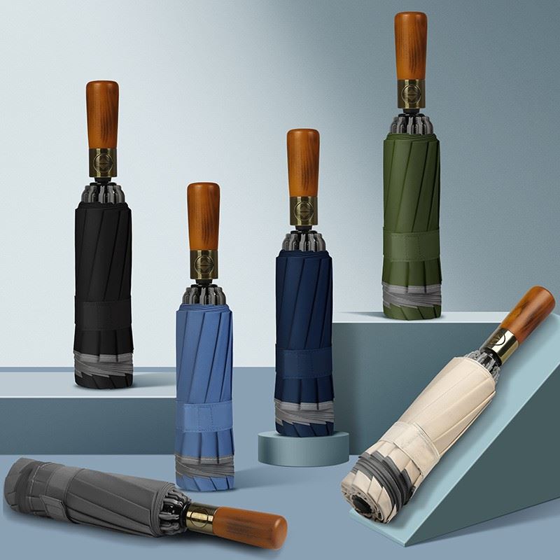 木手柄三折10K反向伞