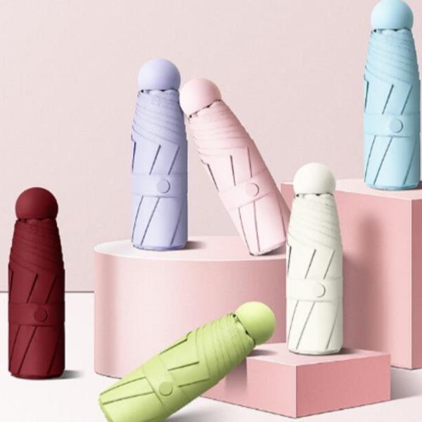 五折伞迷你纯色6骨胶囊伞