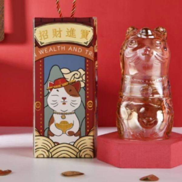 物作招财金猫杯·两件套（36盒/箱，整箱购买）