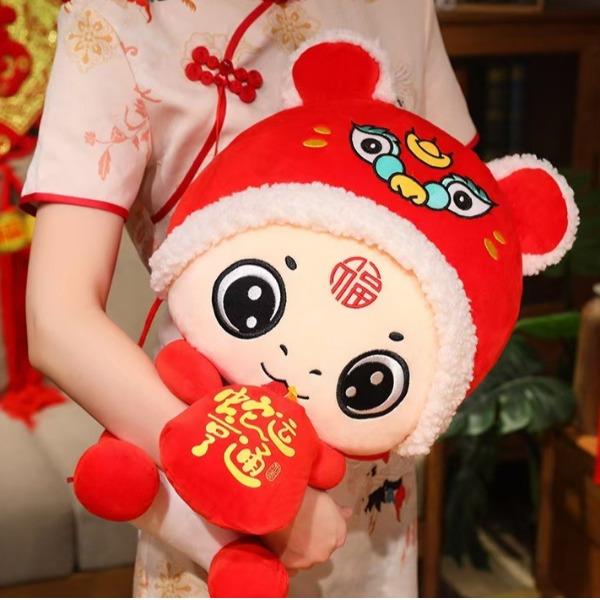 2025蛇年吉祥物公仔玩偶—福袋蛇
