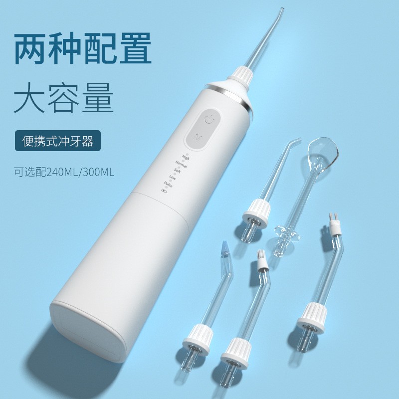 脉冲水牙线冲牙电动冲牙器成人便携式喷嘴H300