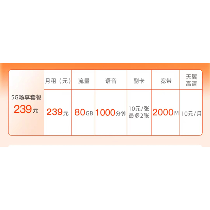 5G畅享239元套餐-河北省
