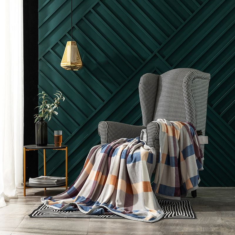 啄木鸟经典休闲多用暖阳绒毛毯-松耶