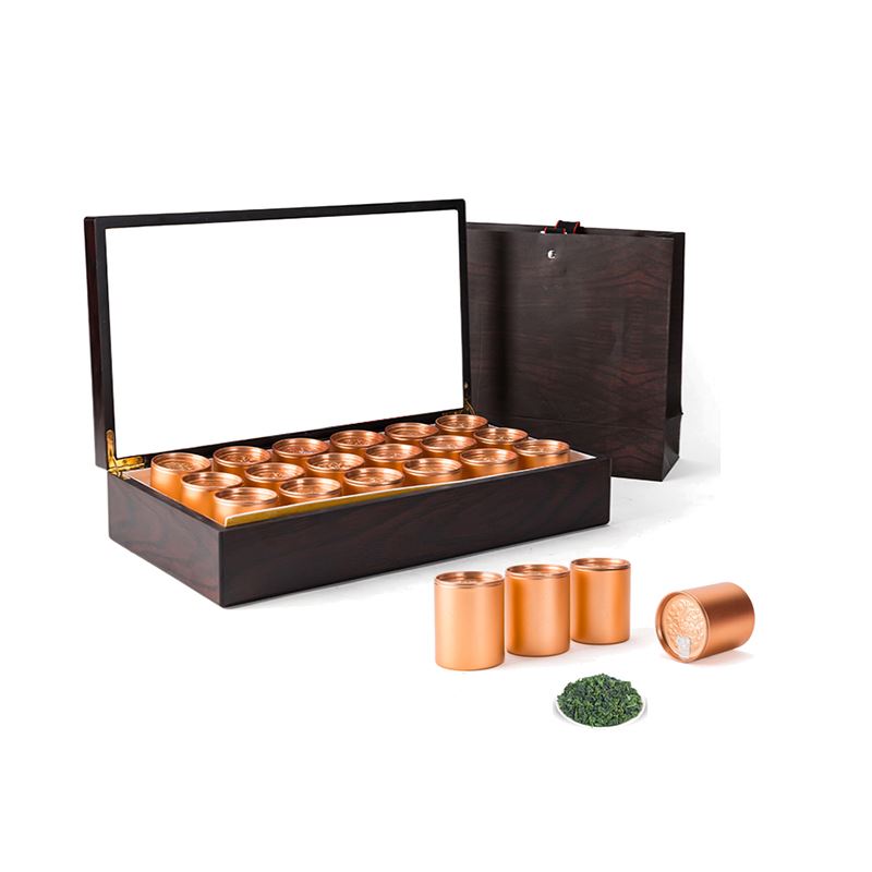 素言茶坊红木礼盒（18金罐）