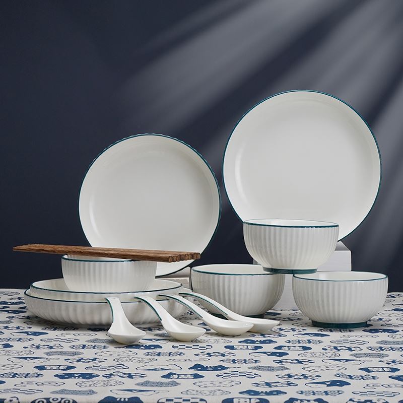 芈瓷雅纹绿16件套餐具