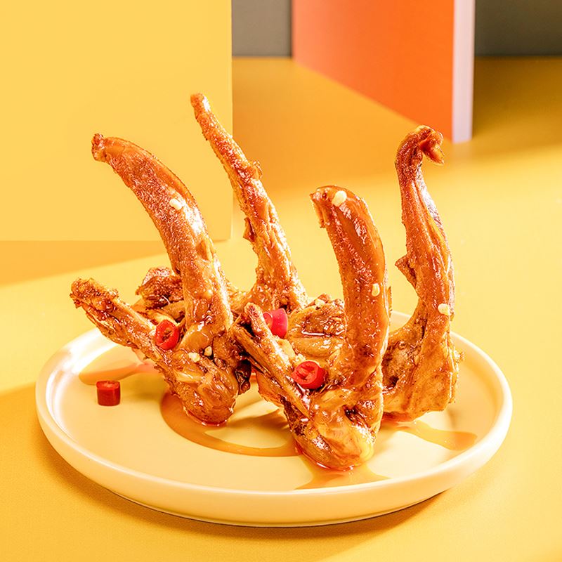 来伊份甜辣鸭锁骨70g*5包