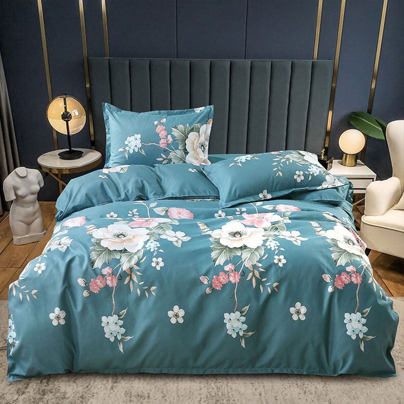 紫韵“静若繁花”斜纹四件套