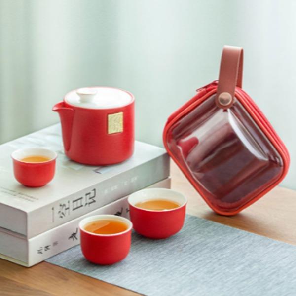 鎏金如意旅行茶具组