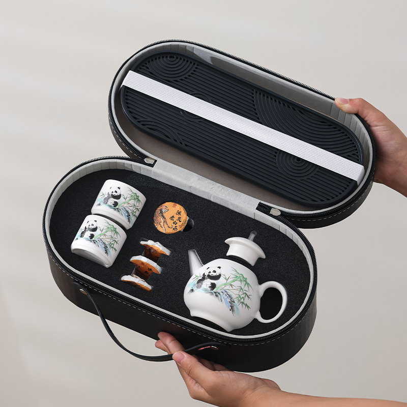 宏裕猫都-8头茶盘2杯5克陈皮饼茶套装JHY-CJ-136