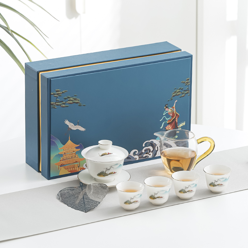 宏裕秒湖-7头羊脂玉礼盒套装JHY-CJ-006