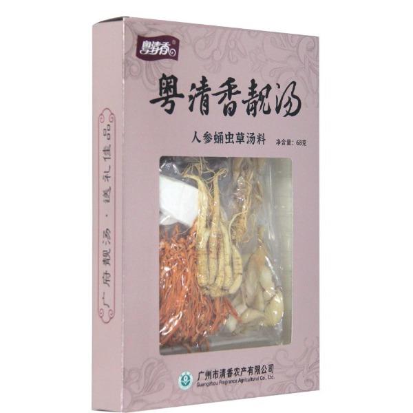 粤清香人参蛹虫草汤料68克