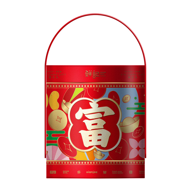 鲜记暴富桶坚果礼0.898kg