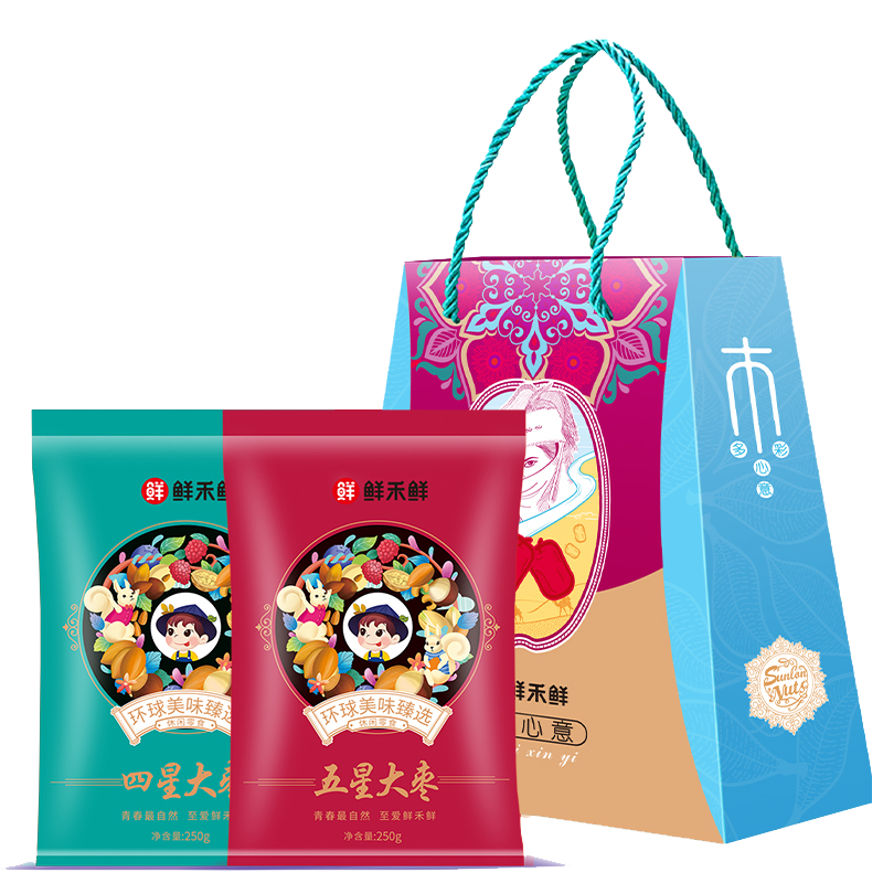 鲜禾鲜多彩心意大枣礼盒C款1500g