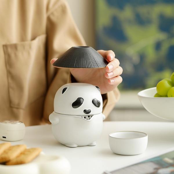茶汀侠客熊猫旅行快客杯套装