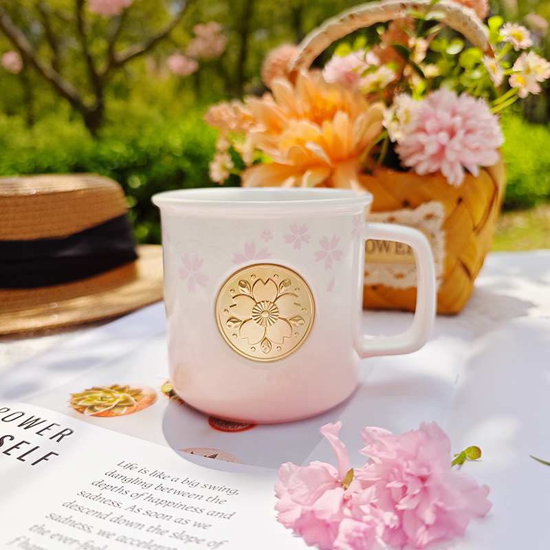 共禾京品樱花铭牌马克杯