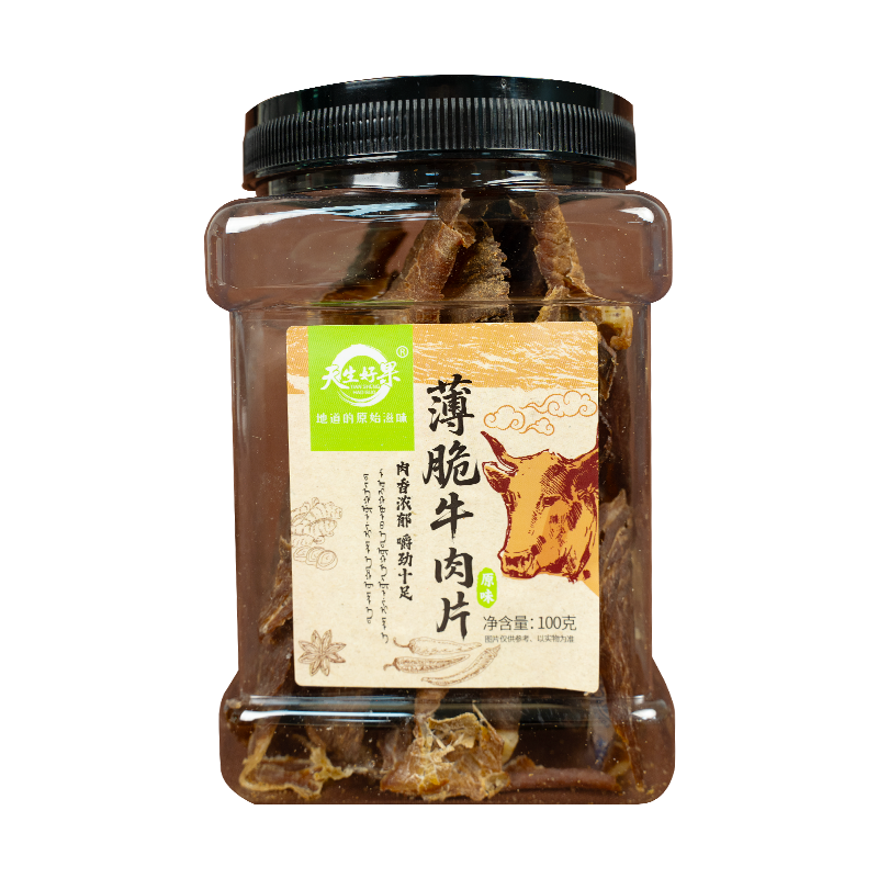 天生好果薄脆牛肉片（原味）100克100克