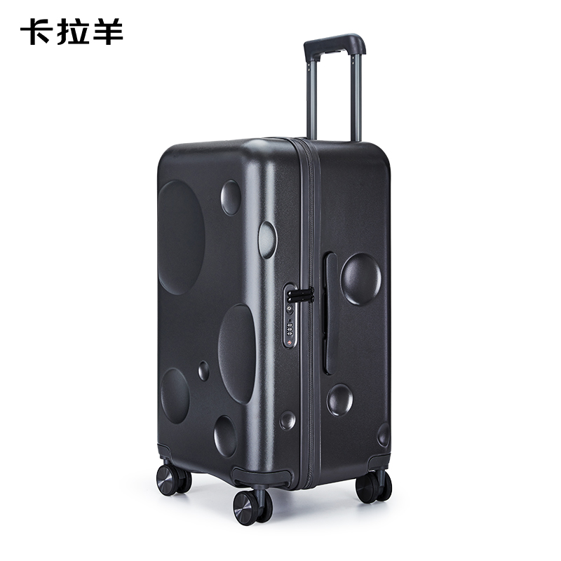 卡拉羊陨石箱魔方体行李箱CX8126-28陨石黑
