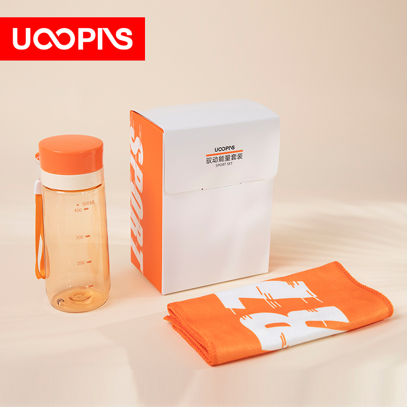 UOOPINS（优品序）P01运动水杯毛巾组