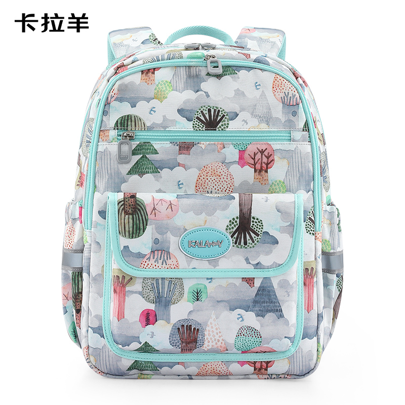 卡拉羊绿野仙踪系列轻便游学书包CX2831水粉绿仙踪