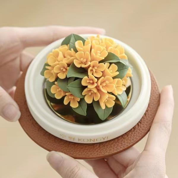 尾桥下窑手工陶瓷花中秋金桂花绣球茶花香薰香氛扩香器节日伴手礼