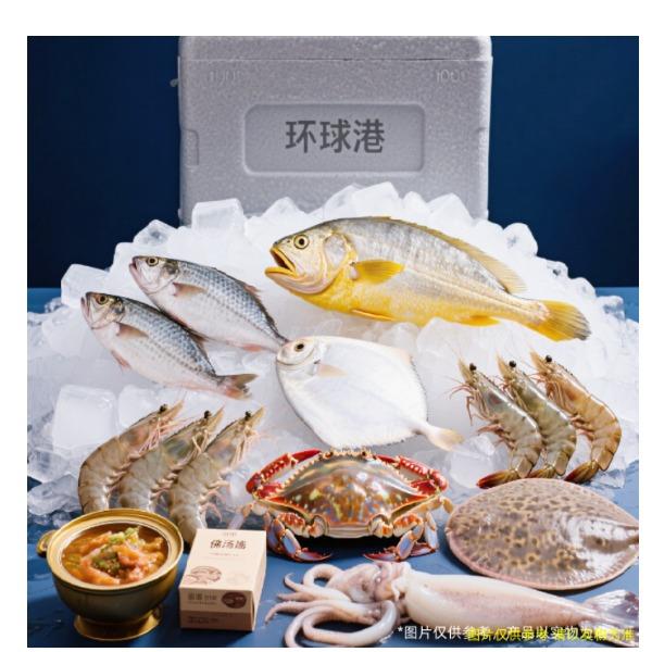 环球港冰鲜H8888型家宴佛跳墙手钓长管鱿鱼刺身级