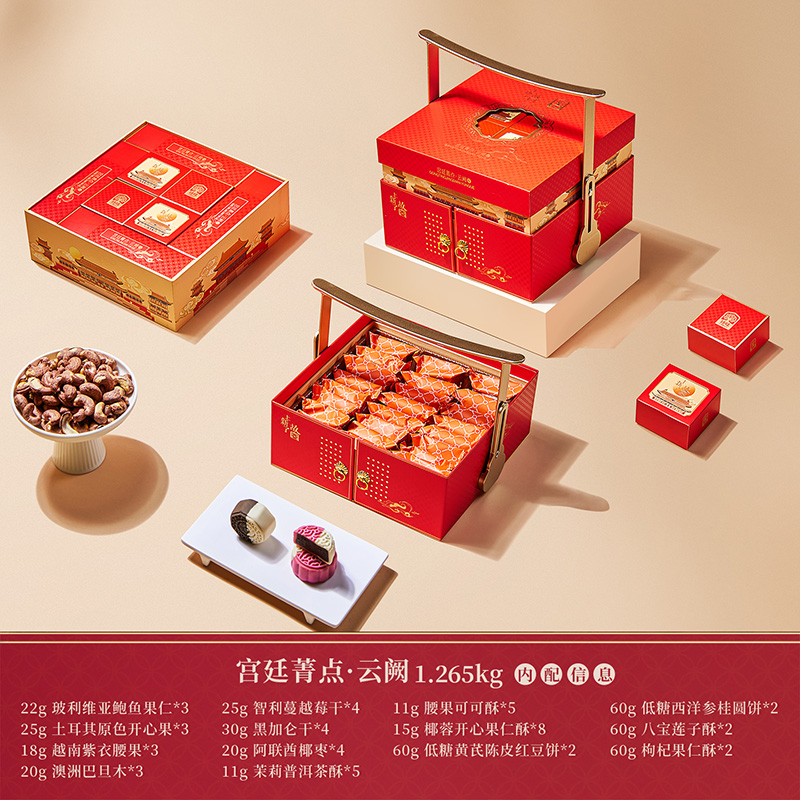 臻味&上新了故宫-1.265kg宫廷菁点云阙中秋礼盒