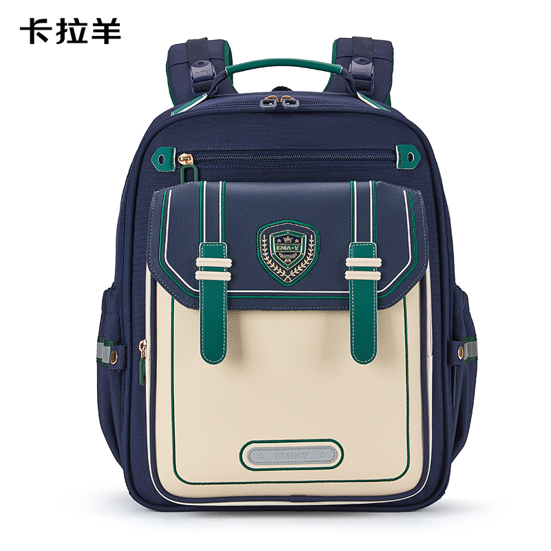 卡拉羊御风系列防下坠减负云朵书包小学生CX2792新传奇蓝