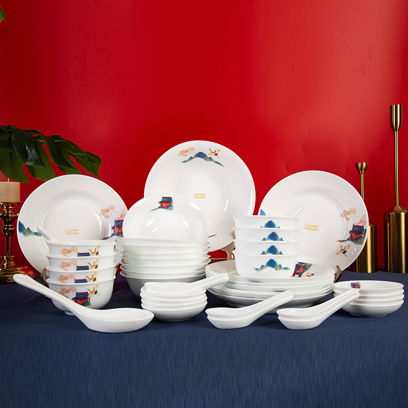 康宁冰萃玲珑盛世鸣和系列餐具42件套