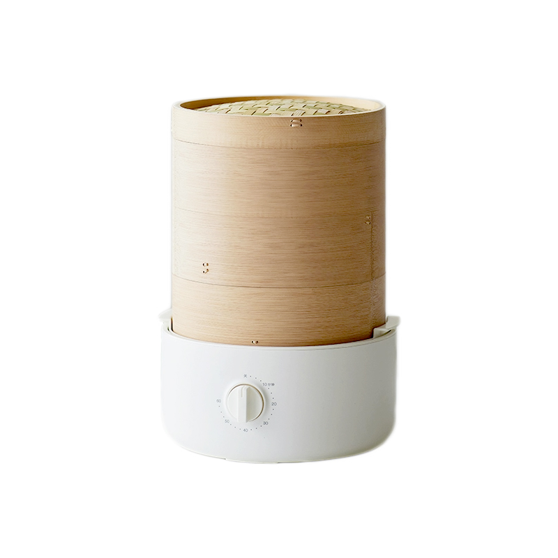 olayks.立时电蒸锅（三层竹木蒸笼）OLK-03-02