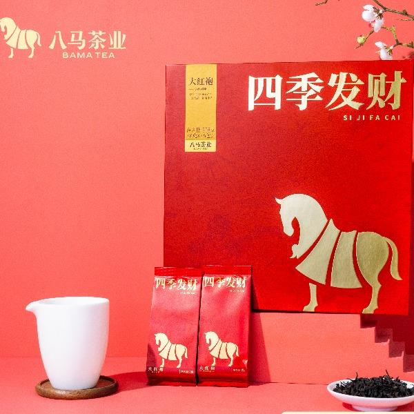 八馬四季發(fā)財(cái)大紅袍208克