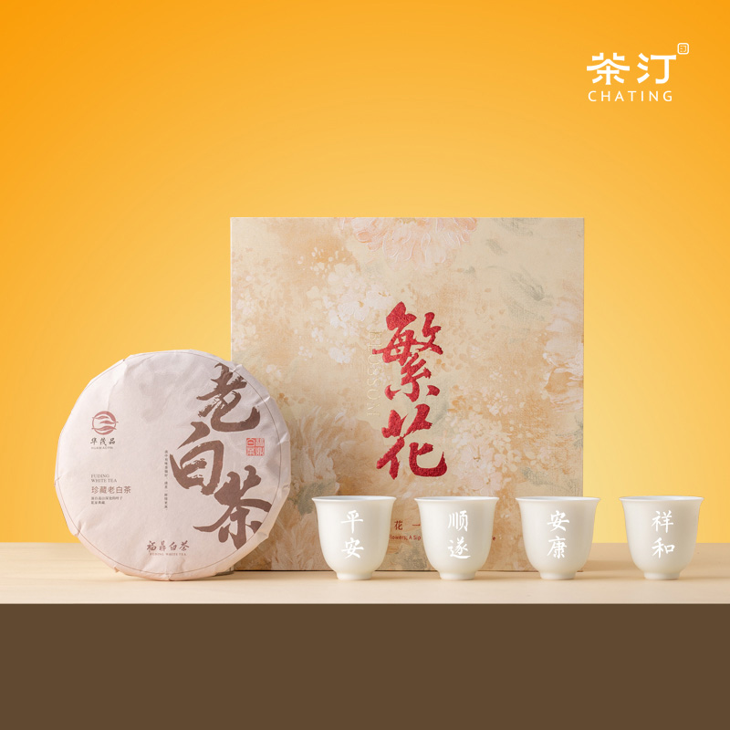 非遗玲珑茶具老白茶套装