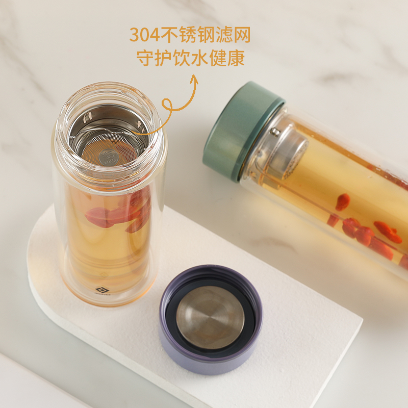 （怡樂雅）時(shí)尚雙層玻璃杯YLY-029