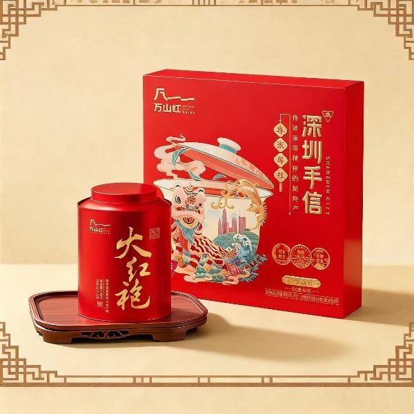 八马武夷山金骏眉160g礼盒装+单罐真实在大红袍300克组合