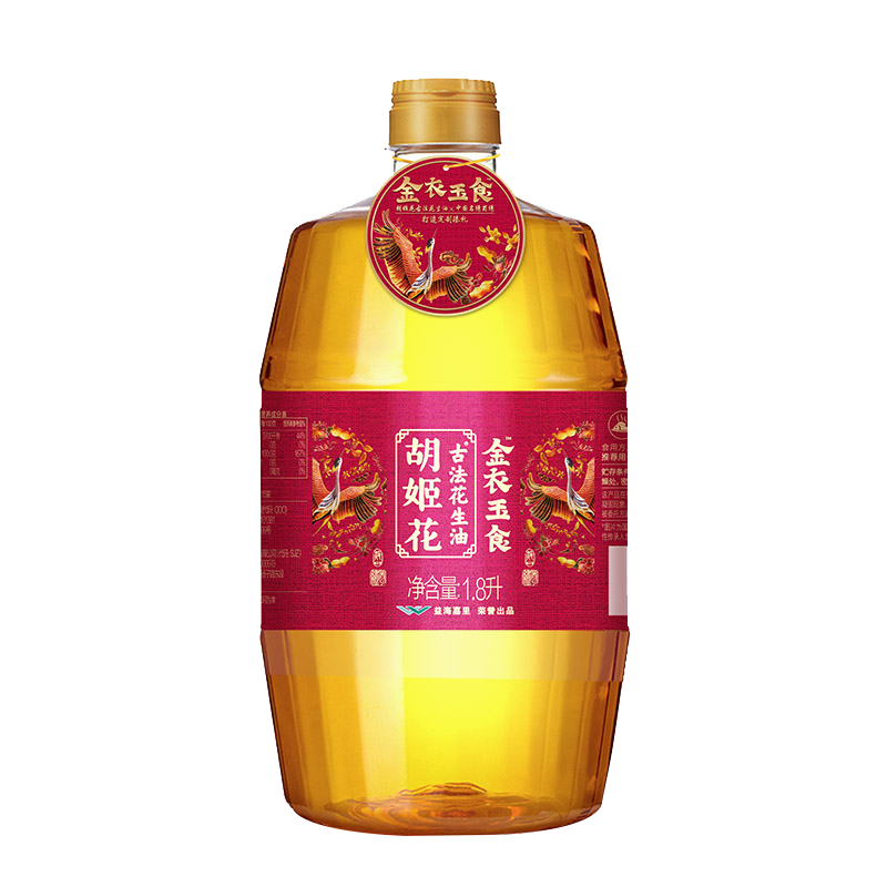 金龍魚｜胡姬花金衣玉食古法花生油1.8L