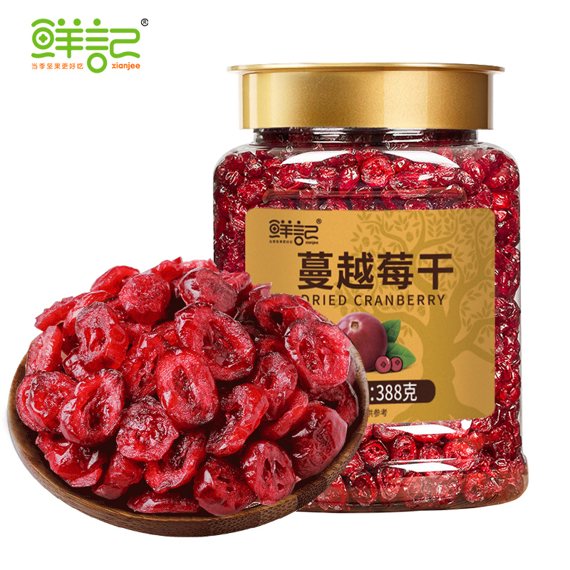 鮮記蔓越莓干388g（博士帽罐裝）