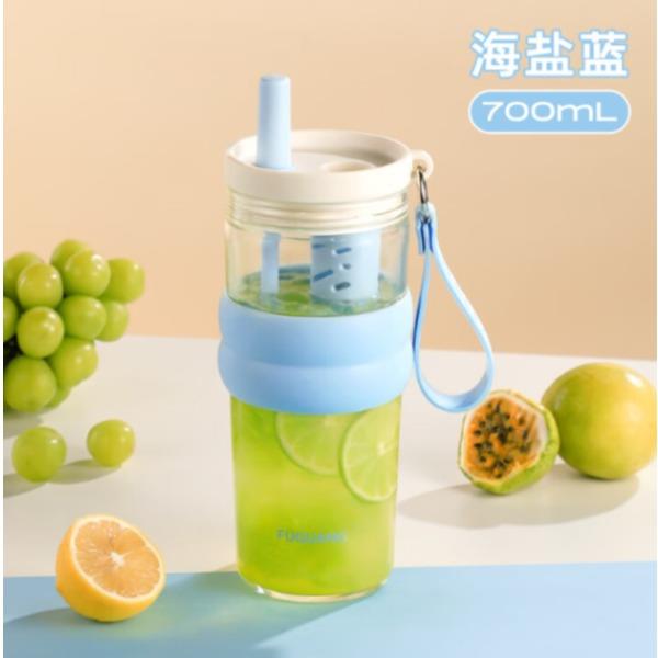 富光時尚吸管玻璃杯WFZ1153-700