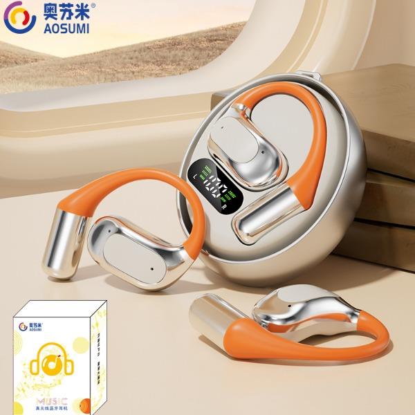 奥苏米铝合金椭形360度旋转运动耳机