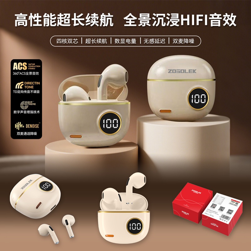 致尚麗和ZOSOLEK真無線數顯藍牙耳機E004