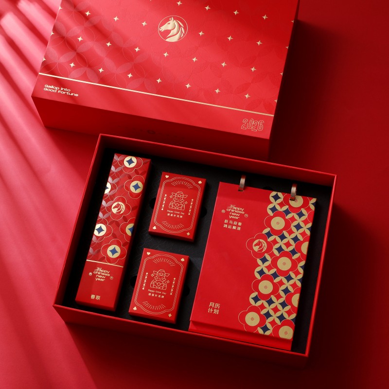 瀚岳新年開門紅系列春聯(lián)六件套禮盒