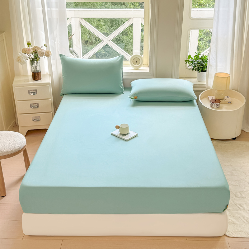 百麗安娜全棉床笠三件套（床笠款）-悠藍(lán)