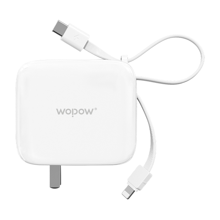 二合一AC插頭自帶線快充移動電源LQ20