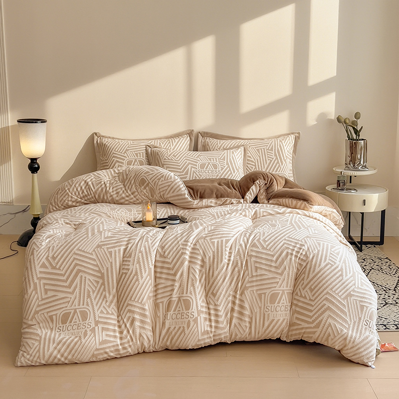 百麗安娜提花牛奶絨冬被-密語