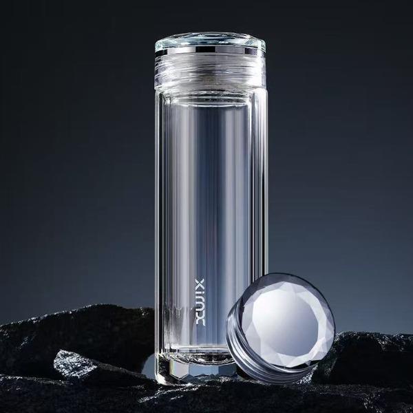 希么希鉆石版雙層玻璃杯